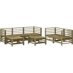 MAISON EXCLUSIVE - Salon de jardin 7 pcs bois de pin imprégné