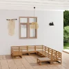 MAISON EXCLUSIVE - Salon de jardin 10 pcs bois de pin massif