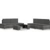 MAISON EXCLUSIVE - Salon de jardin 5 pcs résine tressée gris