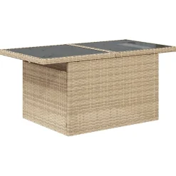 MAISON EXCLUSIVE - Salon de jardin avec coussins 10 pcs beige résine tressée