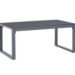 MAISON EXCLUSIVE - Salon de jardin 3 pcs et coussins aluminium noir