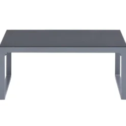 MAISON EXCLUSIVE - Salon de jardin 3 pcs et coussins aluminium noir