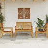 MAISON EXCLUSIVE - Salon de jardin 4 pcs bois d'acacia solide