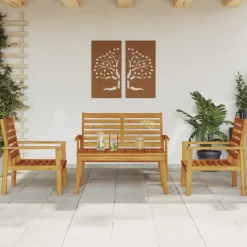 MAISON EXCLUSIVE - Salon de jardin 4 pcs bois d'acacia solide