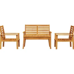 MAISON EXCLUSIVE - Salon de jardin 4 pcs bois d'acacia solide