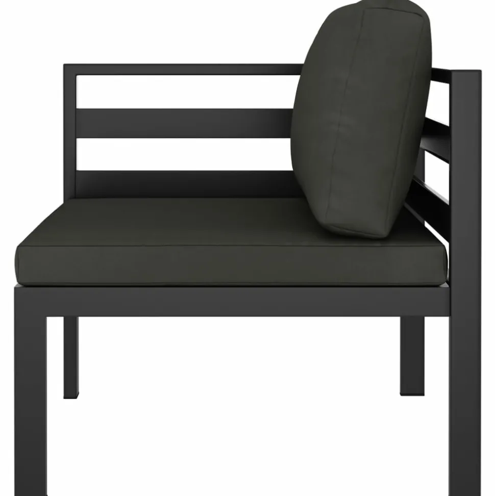 MAISON EXCLUSIVE - Salon de jardin 7 pcs avec coussins aluminium anthracite