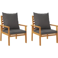 MAISON EXCLUSIVE - Salon de jardin avec coussins 5 pcs bois d'acacia solide