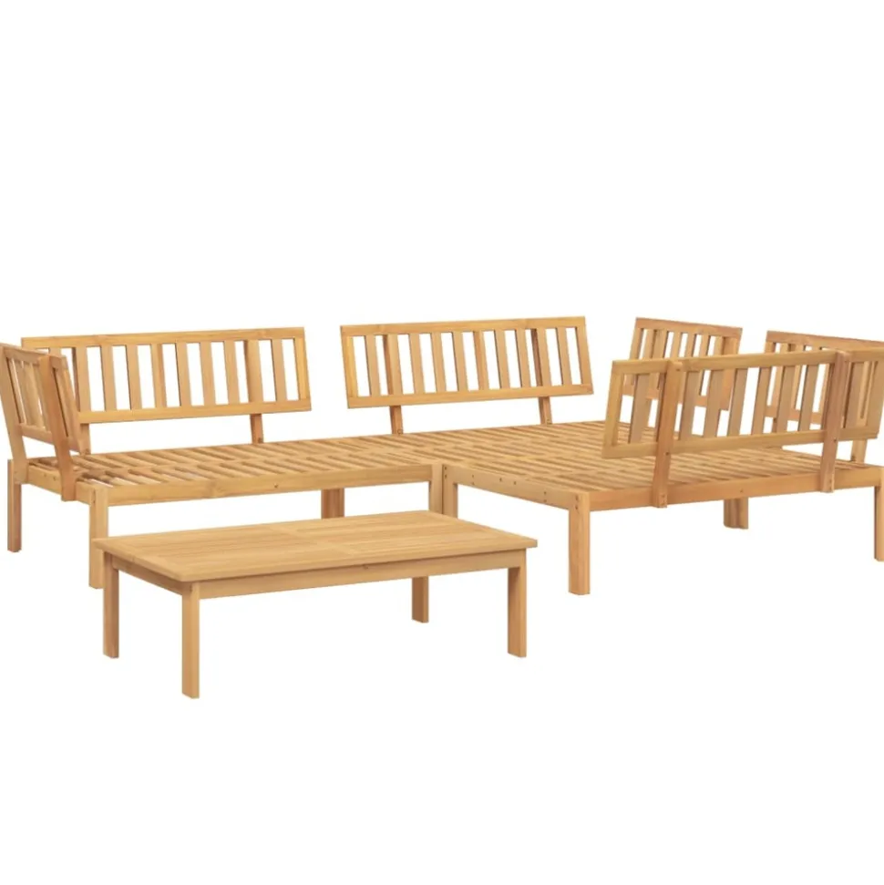 MAISON EXCLUSIVE - Salon palette de jardin 4 pcs bois d'acacia massif