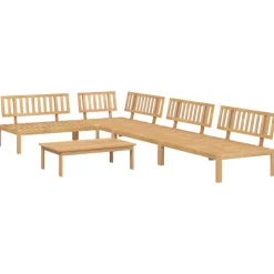 MAISON EXCLUSIVE - Salon palette de jardin 5 pcs bois d'acacia massif