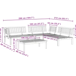 MAISON EXCLUSIVE - Salon palette de jardin 4 pcs bois d'acacia massif