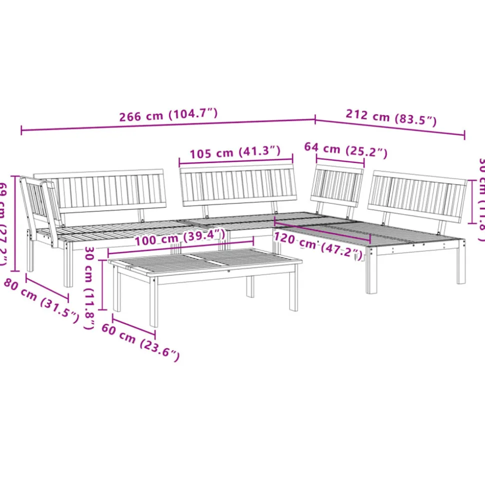 MAISON EXCLUSIVE - Salon palette de jardin 4 pcs bois d'acacia massif
