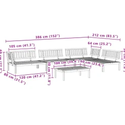 MAISON EXCLUSIVE - Salon palette de jardin 5 pcs bois d'acacia massif