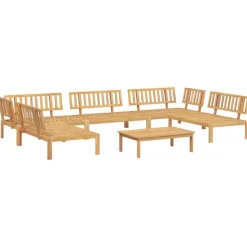 MAISON EXCLUSIVE - Salon palette de jardin 6 pcs bois d'acacia massif