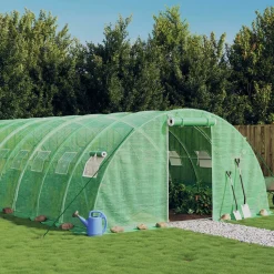 MAISON EXCLUSIVE - Serre avec cadre en acier vert 96 m² 24x4x2 m