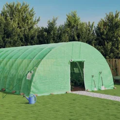 MAISON EXCLUSIVE - Serre avec cadre en acier vert 120 m² 20x6x2,85 m