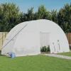 MAISON EXCLUSIVE - Serre avec cadre en acier blanc 12 m² 6x2x2,85 m