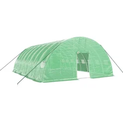 MAISON EXCLUSIVE - Serre avec cadre en acier vert 48 m² 8x6x2,85 m
