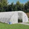 MAISON EXCLUSIVE - Serre avec cadre en acier blanc 48 m² 12x4x2 m