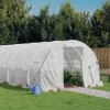 MAISON EXCLUSIVE - Serre avec cadre en acier blanc 54 m² 18x3x2 m