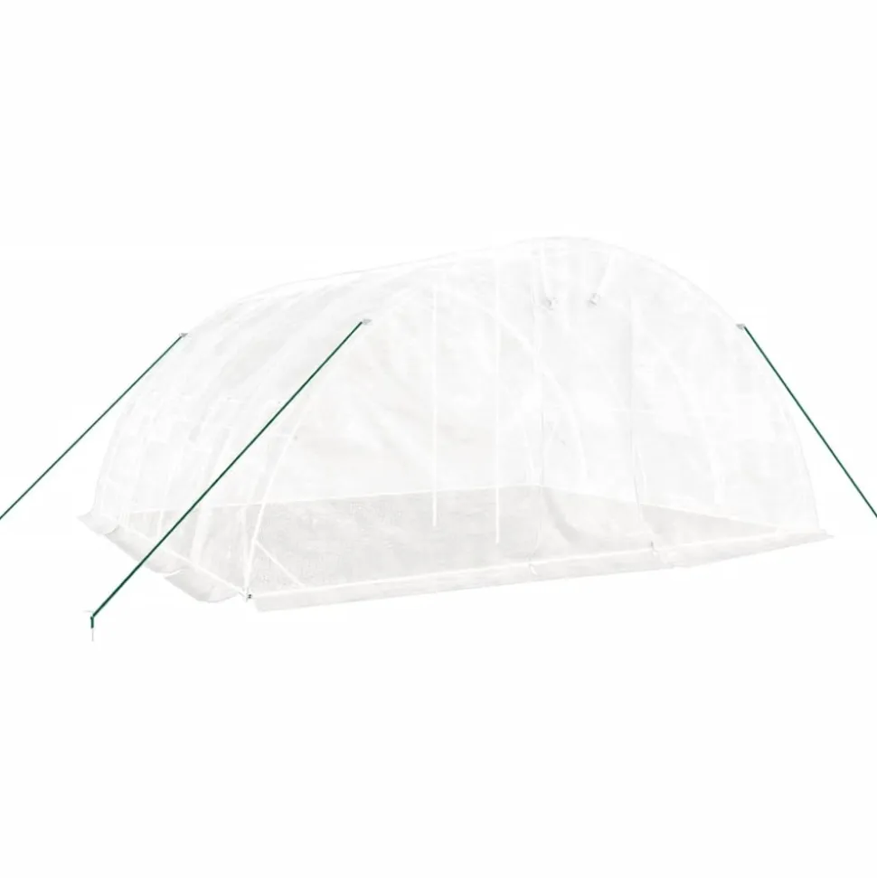 MAISON EXCLUSIVE - Serre avec cadre en acier blanc 20 m² 5x4x2,3 m