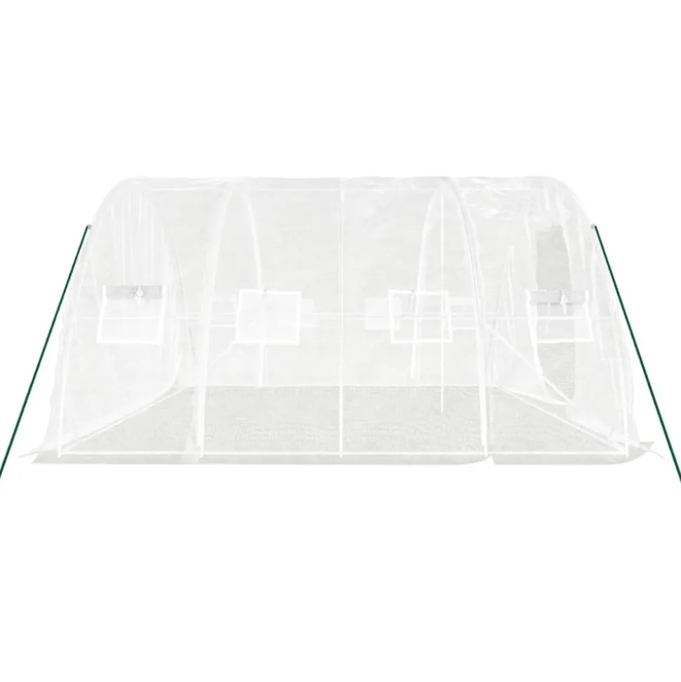 MAISON EXCLUSIVE - Serre avec cadre en acier blanc 20 m² 5x4x2,3 m