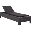 MAISON EXCLUSIVE - Transat avec coussin noir résine tressée