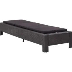MAISON EXCLUSIVE - Transat avec coussin noir résine tressée