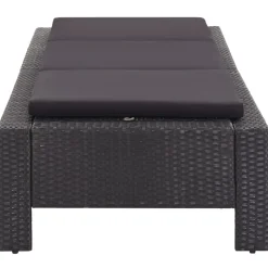 MAISON EXCLUSIVE - Transat avec coussin noir résine tressée