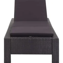 MAISON EXCLUSIVE - Transat avec coussin noir résine tressée