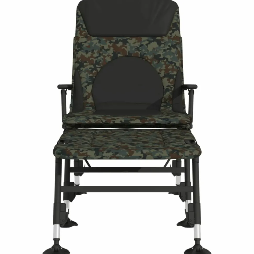 MAISON EXCLUSIVE - Transat de pêche avec pieds à boue réglables pliable camouflage
