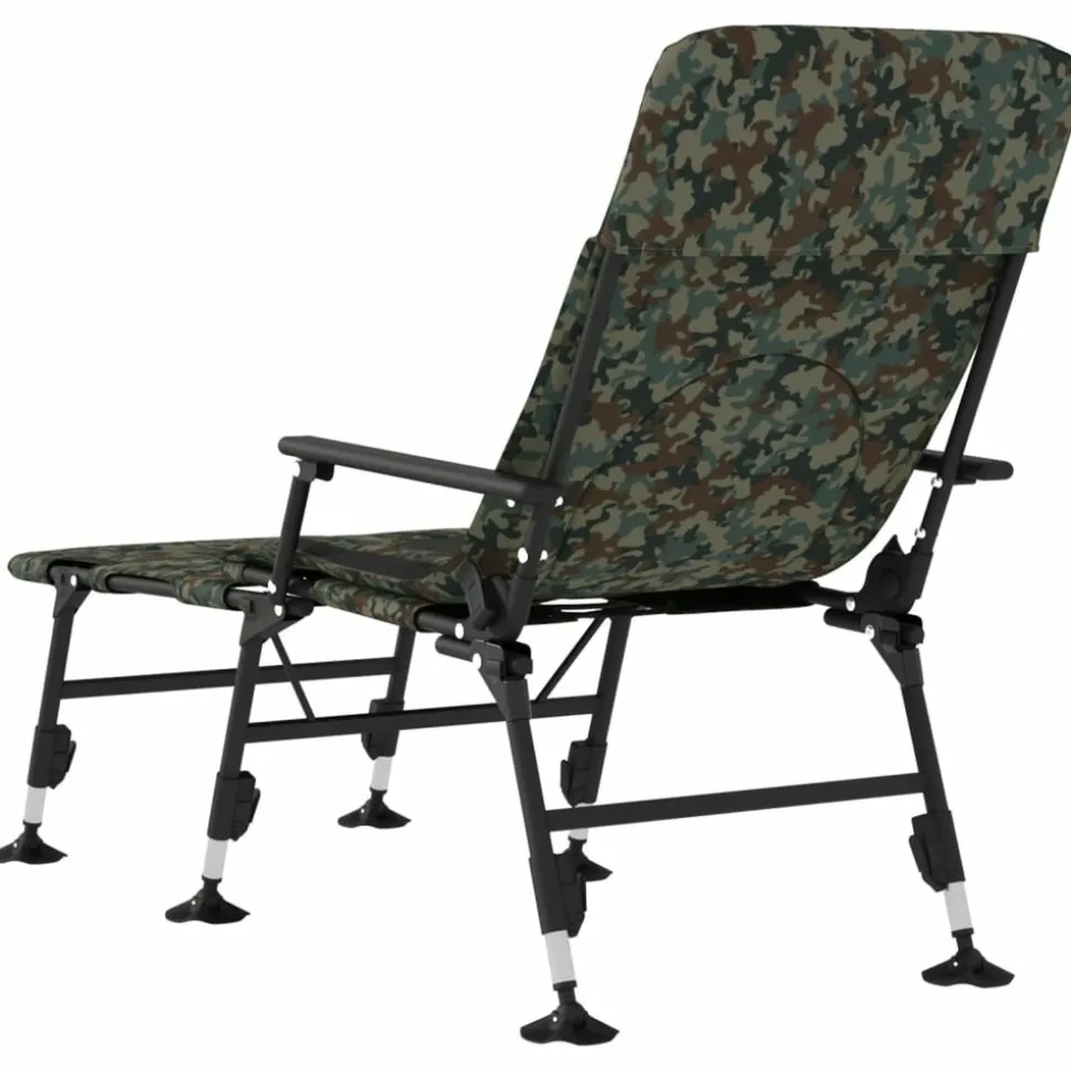 MAISON EXCLUSIVE - Transat de pêche avec pieds à boue réglables pliable camouflage