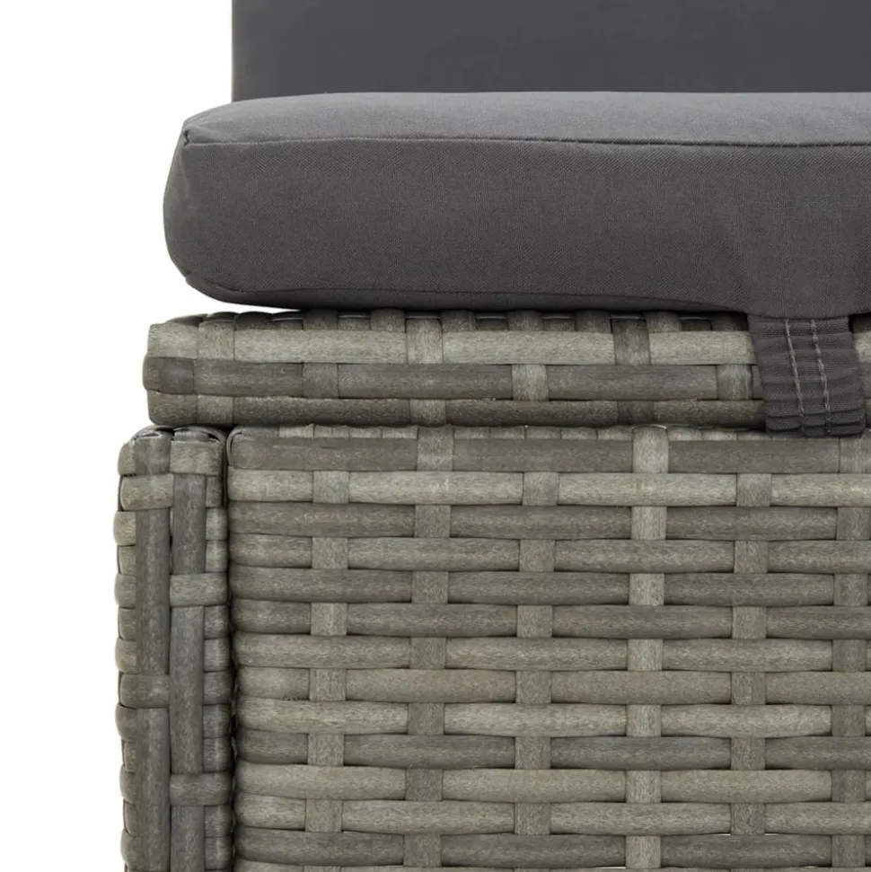 MAISON EXCLUSIVE - Transat convertible avec coussin résine tressée gris foncé