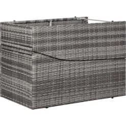 MAISON EXCLUSIVE - Transat avec coussin résine tressée gris