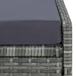 MAISON EXCLUSIVE - Transat avec coussin résine tressée gris