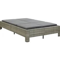 MAISON EXCLUSIVE - Transat à 2 places avec coussin gris résine tressée