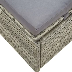 MAISON EXCLUSIVE - Transat avec coussin gris résine tressée