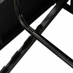 MAISON EXCLUSIVE - Transat convertible avec coussins résine tressée noir