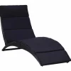 MAISON EXCLUSIVE - Transat avec coussin résine tressée noir