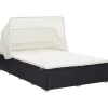 MAISON EXCLUSIVE - Transat à 2 places avec coussin résine tressée noir