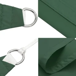 MAISON EXCLUSIVE - Voile de parasol tissu oxford rectangulaire 3x6 m vert foncé