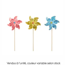 MICA - Moulin à vent, plusieurs coloris disponibles - L.24xl.11xH.61cm