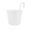 MON BALCON PARISIEN - Pot en zinc blanc avec crochet