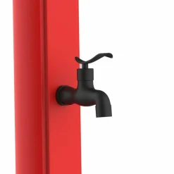 MPC - Douche rouge en polyethylene hd chauffage solaire 226 cm 25 litres