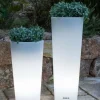 NEW GARDEN - Pot lumineux solaire ficus 80 smarttech, recharge solaire ou usb, avec telecommande