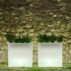 NEWGARDEN - Bac à fleurs lumineux junco 80 lumière blanche froide par câble 80x32x80cm