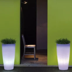 NEWGARDEN - Pot lumineux bambu 70 batterie rechargeable led rgb avec télécommande ø40x70cm