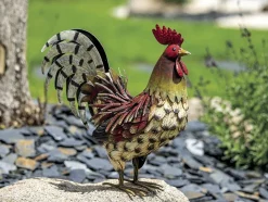 NORTENE - Coq décoratif stylisé en acier pour jardin