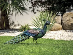 NORTENE - Paon décoratif stylisé en acier pour jardin
