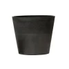 NOVAVITA - Pot de fleurs rond en plastique recyclé - noir
