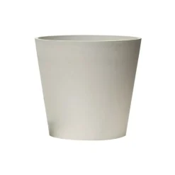 NOVAVITA - Pot de fleurs rond en plastique recyclé - gris beton 30 cm